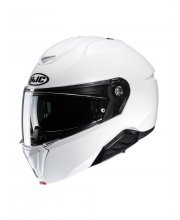White HJC I91 Blank Motorcycle Helmet at JTS Biker Clothing